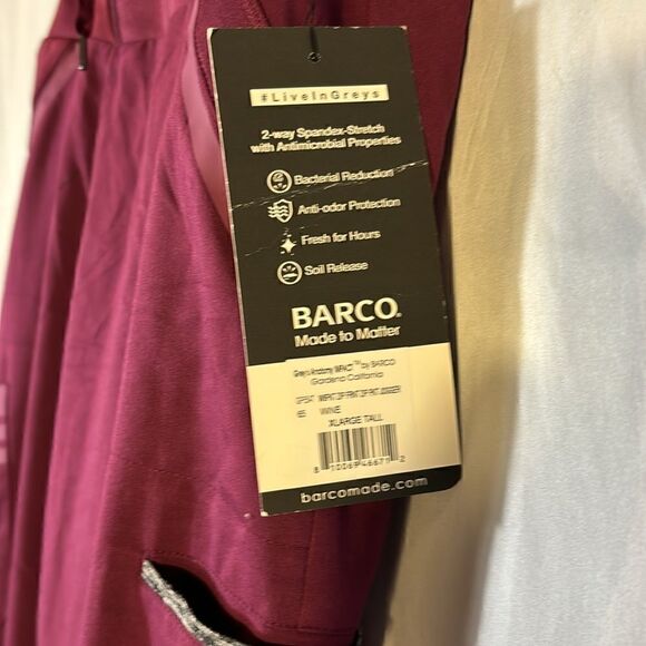 BARCO Grey's Anatomy Impact GIP554 Women's Lively Scrub Pant Wine XSP size XLT - Picture 9 of 10